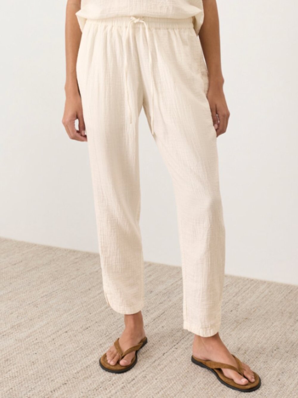 Pact coastal double gauze tapered pull on pant XL